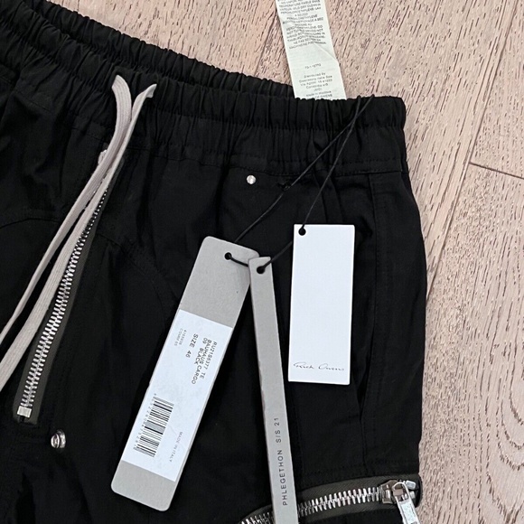 RICK OWENS BAUHAUS CARGO BLACK BNWT SIZE 46 EU 30 US RU21S6377 - Picture 11 of 12